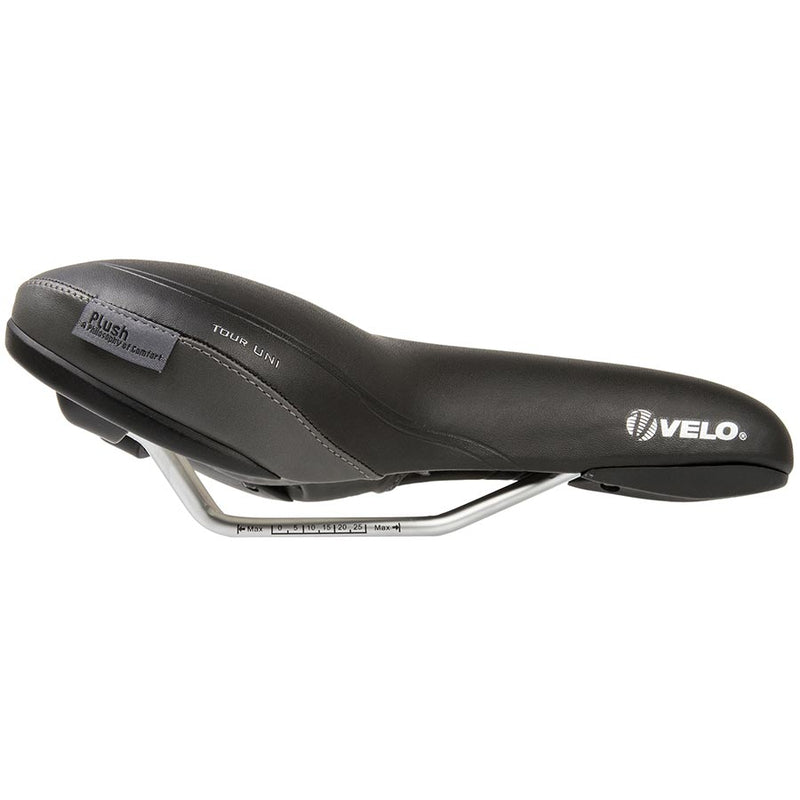 Load image into Gallery viewer, Velo Tour Uni Comfort Saddle, 261 x 171mm, 398g, Black