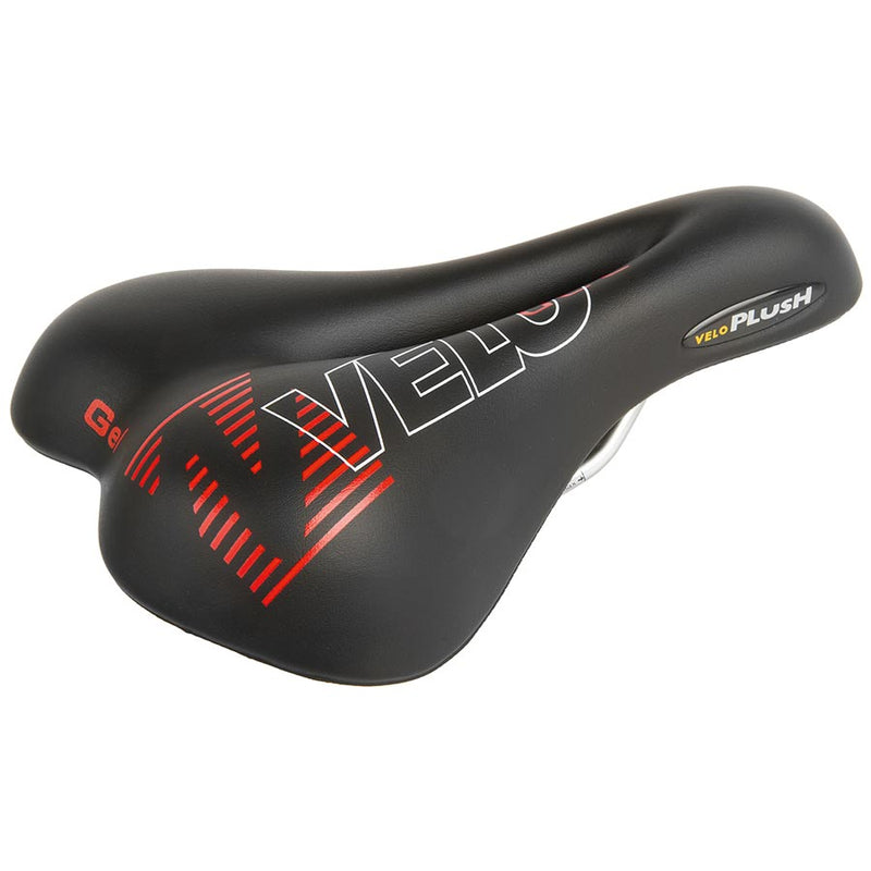 Load image into Gallery viewer, Velo Plush Gel D1 Saddle 254 x 173mm, 452g, Black