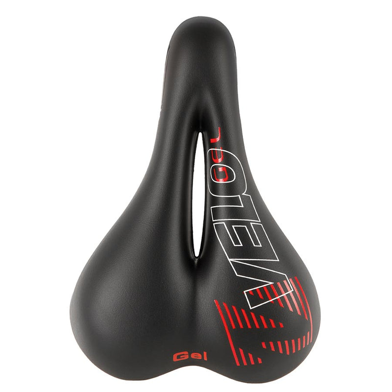 Load image into Gallery viewer, Velo Plush Gel D1 Saddle 254 x 173mm, 452g, Black