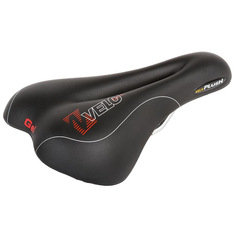 Load image into Gallery viewer, Velo Plush Gel D2 Saddle 267 x 168mm, 494g, Black