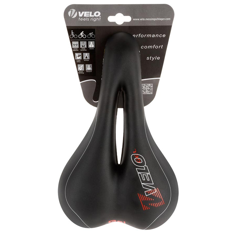 Load image into Gallery viewer, Velo Plush Gel D2 Saddle 267 x 168mm, 494g, Black