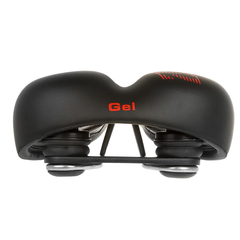 Load image into Gallery viewer, Velo Plush Gel Elasto Saddle, 254 x 200mm, Black