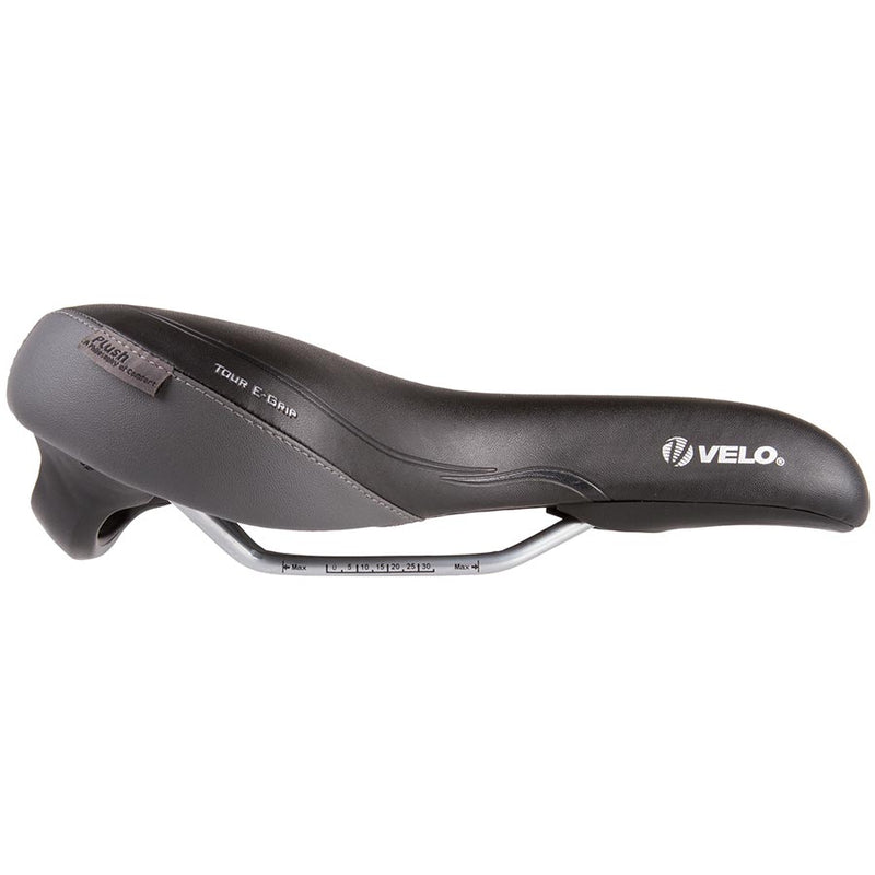 Load image into Gallery viewer, Velo Tour E-Grip Saddle 287 x 190mm, 504g, Black