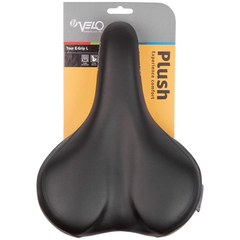 Load image into Gallery viewer, Velo Tour E-Grip Saddle 272 x 212mm, 498g, Black
