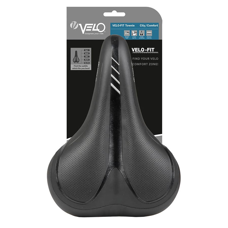 Load image into Gallery viewer, Velo Fit B-Town Saddle 263 x 216mm, 719g, Black