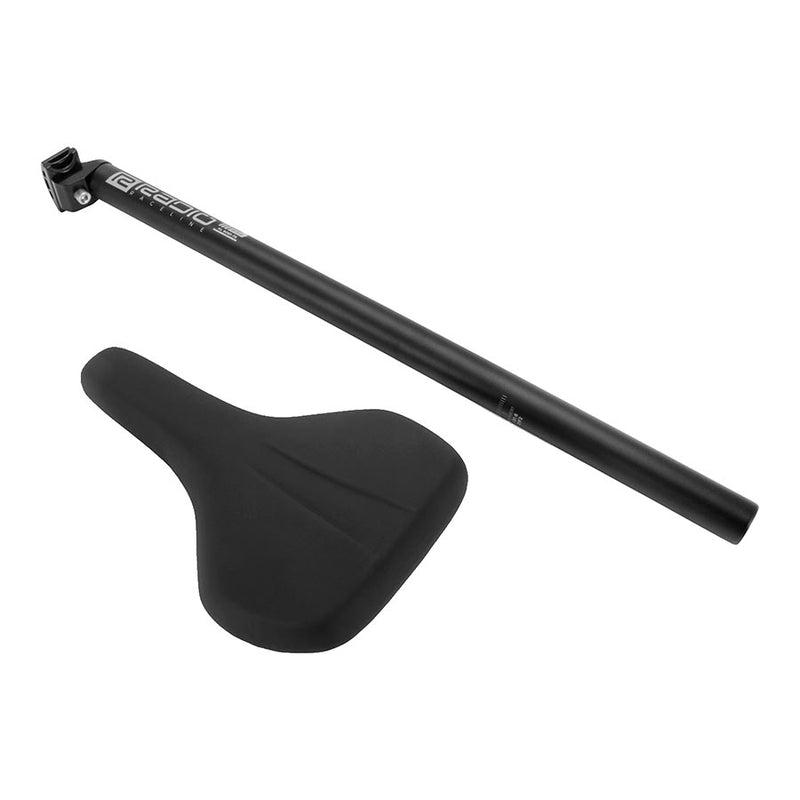 Load image into Gallery viewer, Radio Raceline Raceline Saddle with integrated seatpost, Black, 27.2mm x 600mm
