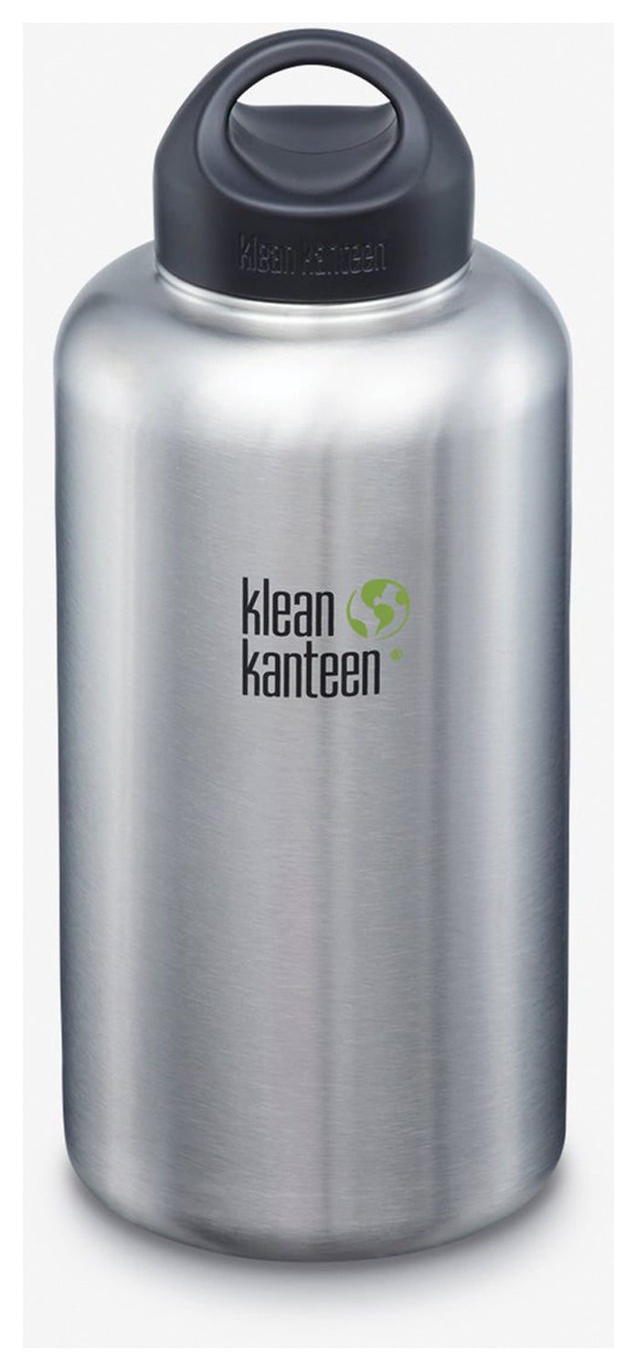 Load image into Gallery viewer, Klean Kanteen Wide 64oz Brushed Stainless Steel Water Bottle