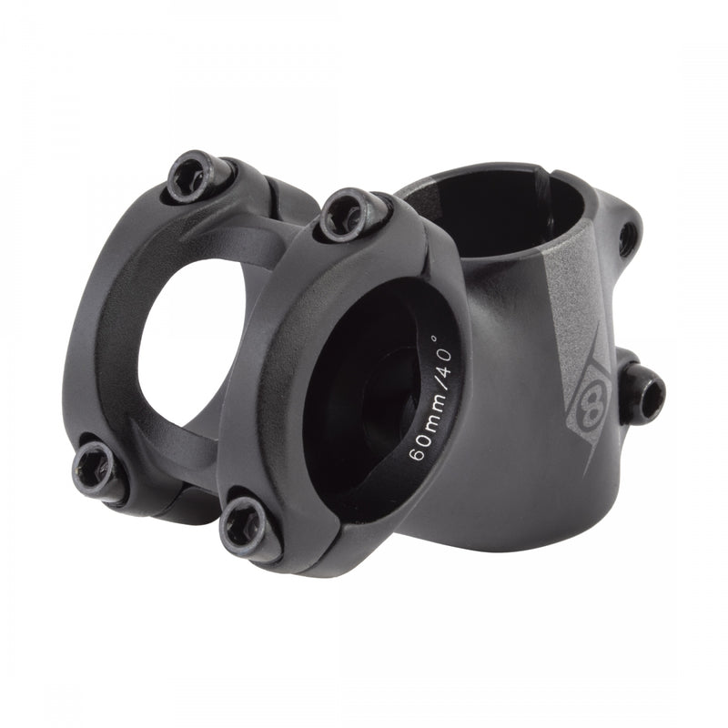 Load image into Gallery viewer, Origin8 Everland MX/GX 40 Deg Stem Bar Clamp 31.8mm 60mm 40 Deg Blk Aluminum MTB