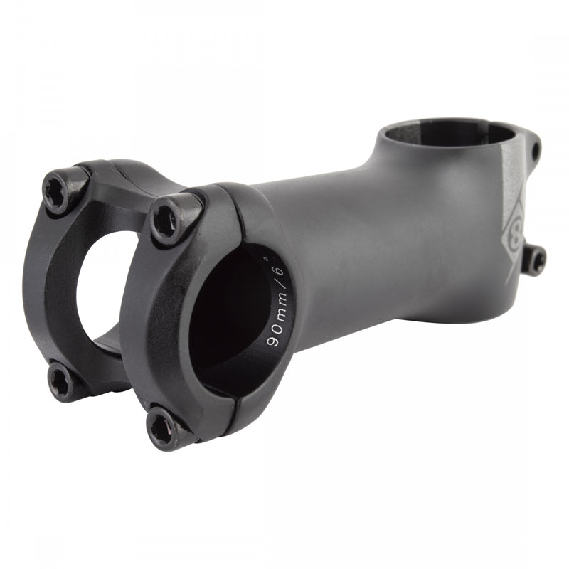 Load image into Gallery viewer, Origin8 Pro Fit Stem 25.4mm 90mm +/-6 Degree Black Aluminum Road / Mountain