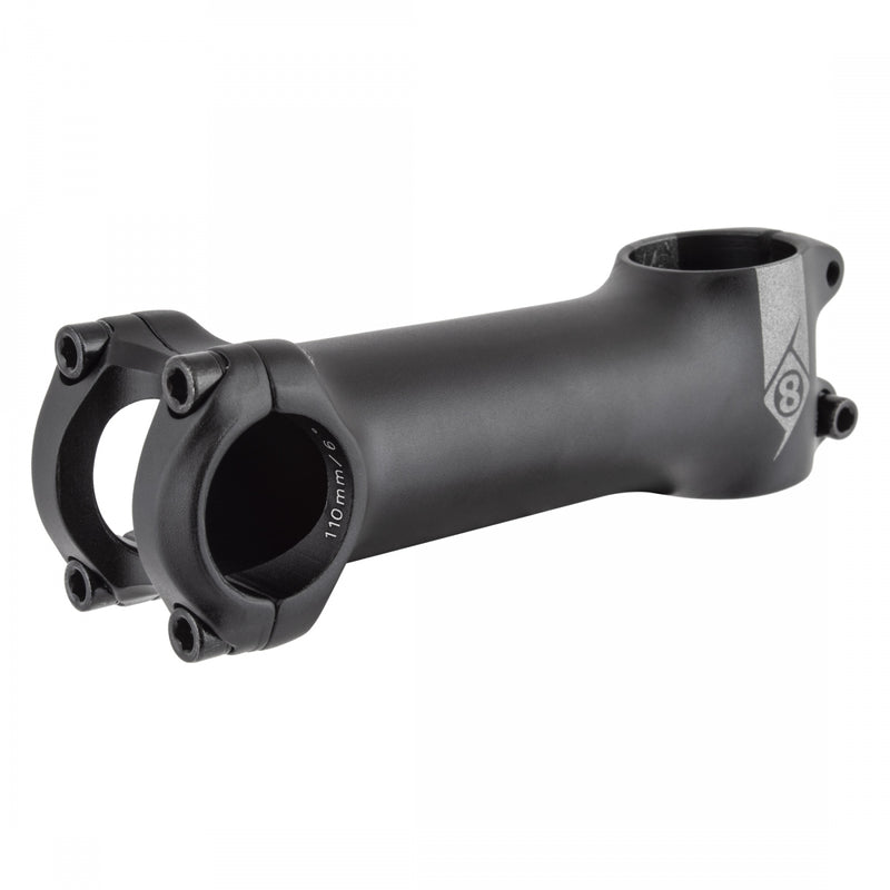 Load image into Gallery viewer, Origin8 Pro Fit Stem Bar 25.4mm 110mm +/-6 Deg Black Aluminum Road / Mountain