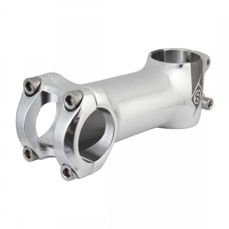 Load image into Gallery viewer, Origin8 Pro Fit Stem Bar 25.4mm 90mm +/-6 Deg Silver Aluminum Road / Mountain