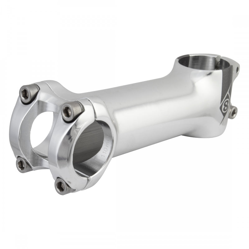 Load image into Gallery viewer, Origin8 Pro Fit Stem 25.4mm 110 mm +/-6 Degree Silver Aluminum Road / Mountain
