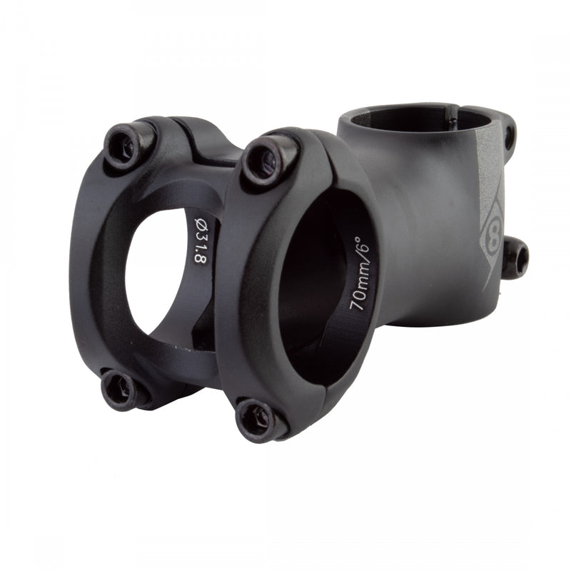 Load image into Gallery viewer, Origin8 Pro Fit Stem 31.8mm 70mm +/-6 Degree Black Aluminum Road / Mountain