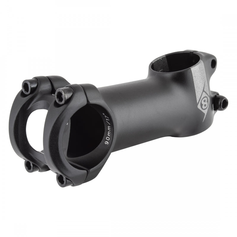 Load image into Gallery viewer, Origin8 Pro Fit Stem Bar 31.8mm 90mm +/-17 Deg Black Aluminum Road / Mountain