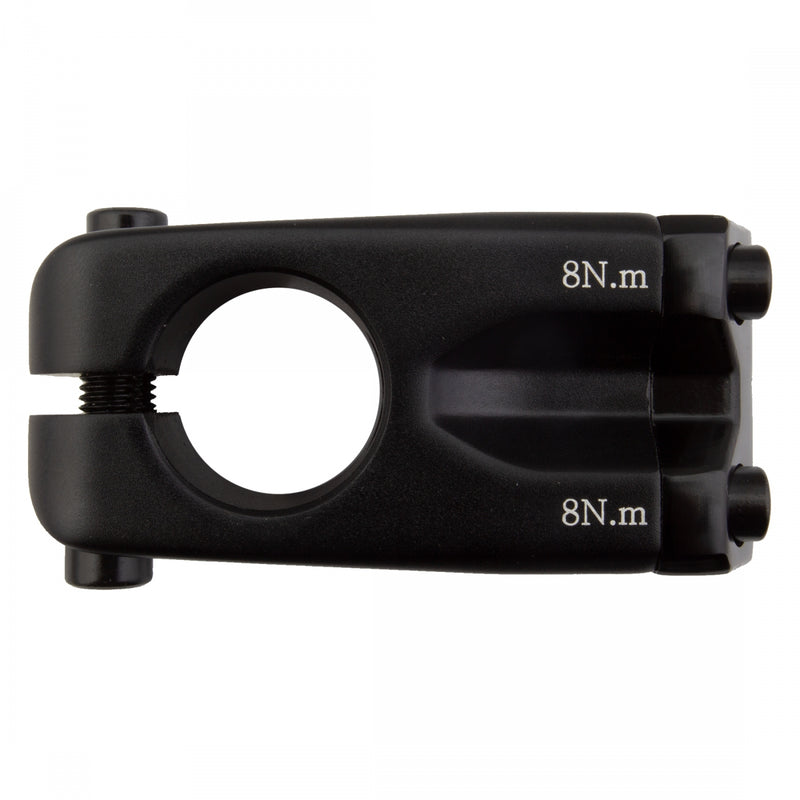 Load image into Gallery viewer, Origin8 Fix8 Stem Threadless Clamp 25.4mm Length 50mm 0 Deg Black Aluminum BMX