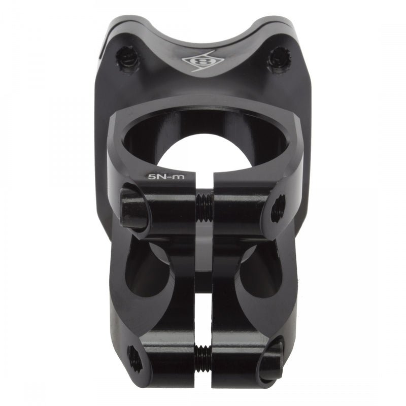 Load image into Gallery viewer, Origin8 Flux Stem 60mm Clamp 31.8mm +/-5 Deg Black Aluminum Road / Mountain