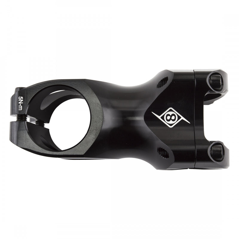 Load image into Gallery viewer, Origin8 Flux Stem 60mm Clamp 31.8mm +/-5 Deg Black Aluminum Road / Mountain