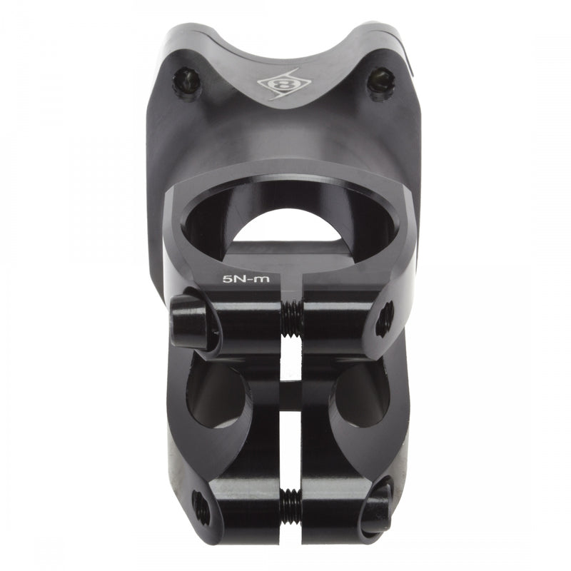 Load image into Gallery viewer, Origin8 Flux Stem 70mm Clamp 31.8mm +/-5 Deg Black Aluminum Road / Mountain