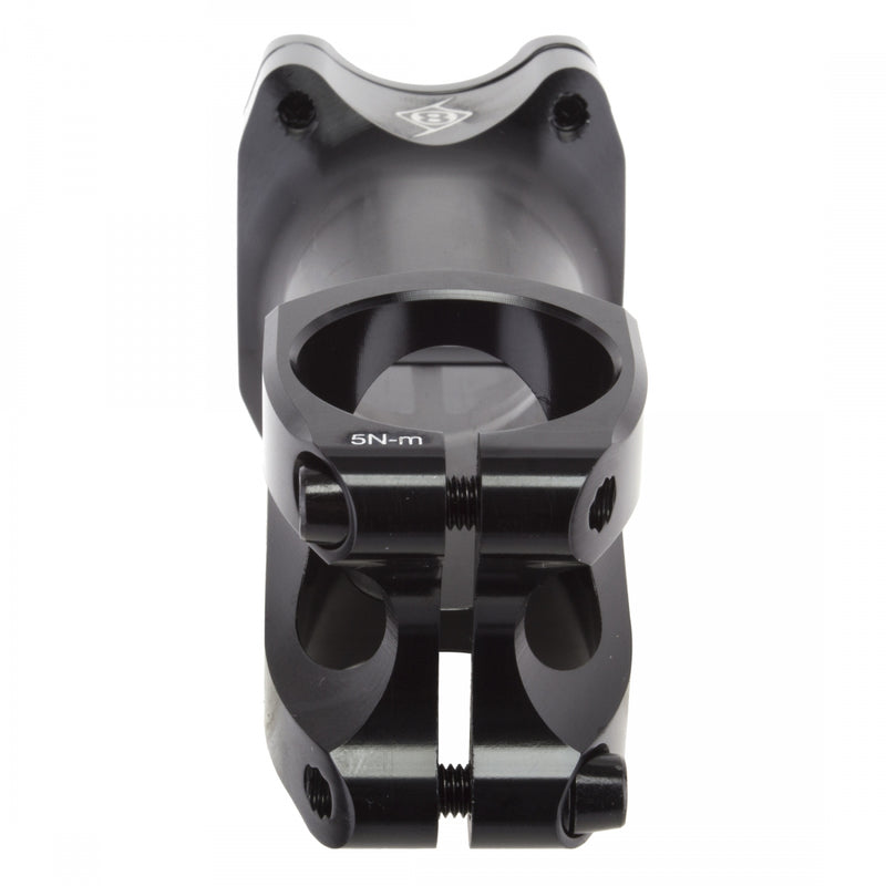 Load image into Gallery viewer, Origin8 Flux Stem 90mm Clamp 31.8mm +/-5 Deg Black Aluminum Road / Mountain