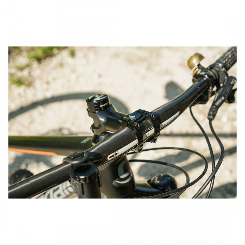 Load image into Gallery viewer, Origin8 Flux Stem 90mm Clamp 31.8mm +/-5 Deg Black Aluminum Road / Mountain