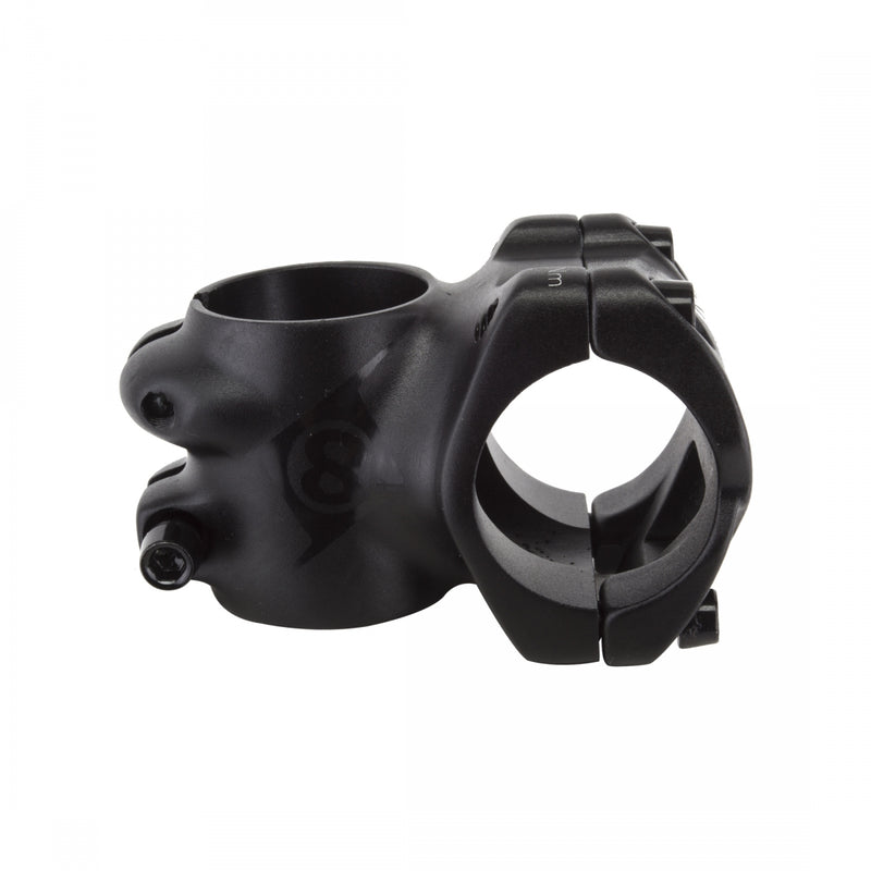 Load image into Gallery viewer, Origin8 Flow Stem 31.8mm 35mm 0 Deg Black MTB 4-bolt Front Loading Faceplate