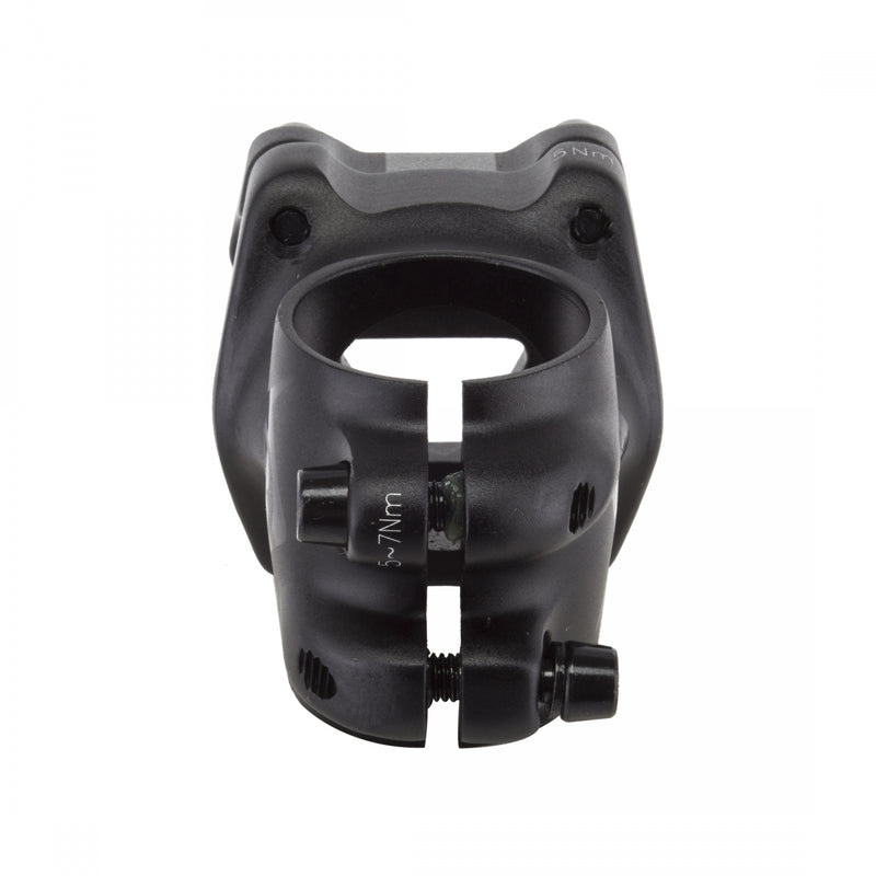Load image into Gallery viewer, Origin8 Flow Stem 31.8mm 35mm 0 Deg Black MTB 4-bolt Front Loading Faceplate
