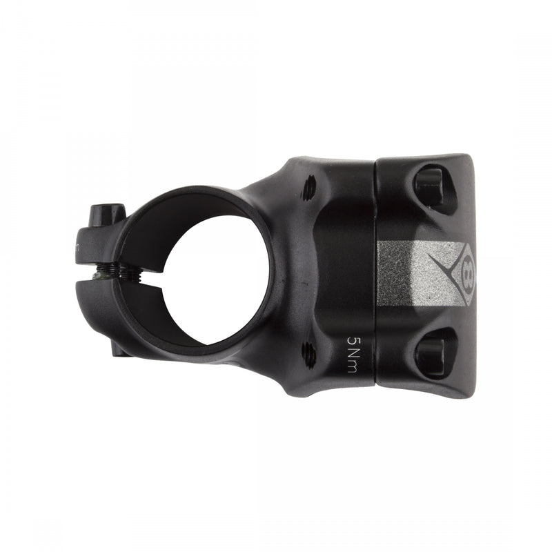 Load image into Gallery viewer, Origin8 Flow Stem 31.8mm 35mm 0 Deg Black MTB 4-bolt Front Loading Faceplate
