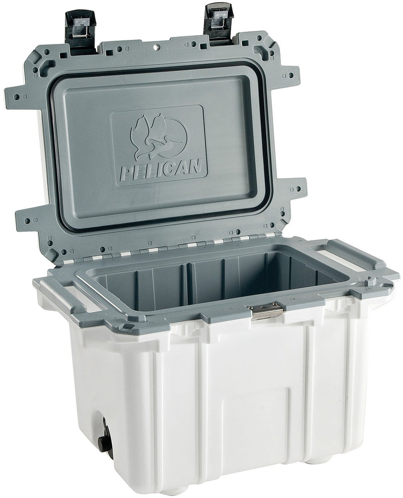 Load image into Gallery viewer, Stay Cool Anywhere with the Pelican 50qt Elite Cooler in White/Grey - Perfect for Outdoor Adventures!