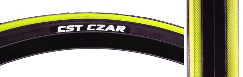 Load image into Gallery viewer, CST Premium Czar 700x23 Wire TPI Road Bike Tires - Dual Compound, Puncture-Resistant, Lightweight Training & Racing Tubes (Pack of 2)