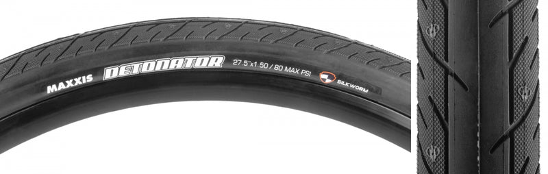 Load image into Gallery viewer, Pack of 2 Maxxis Detonator SC/SW 27.5x1.5 Fold TPI 80 Black/Blk Reflective Road