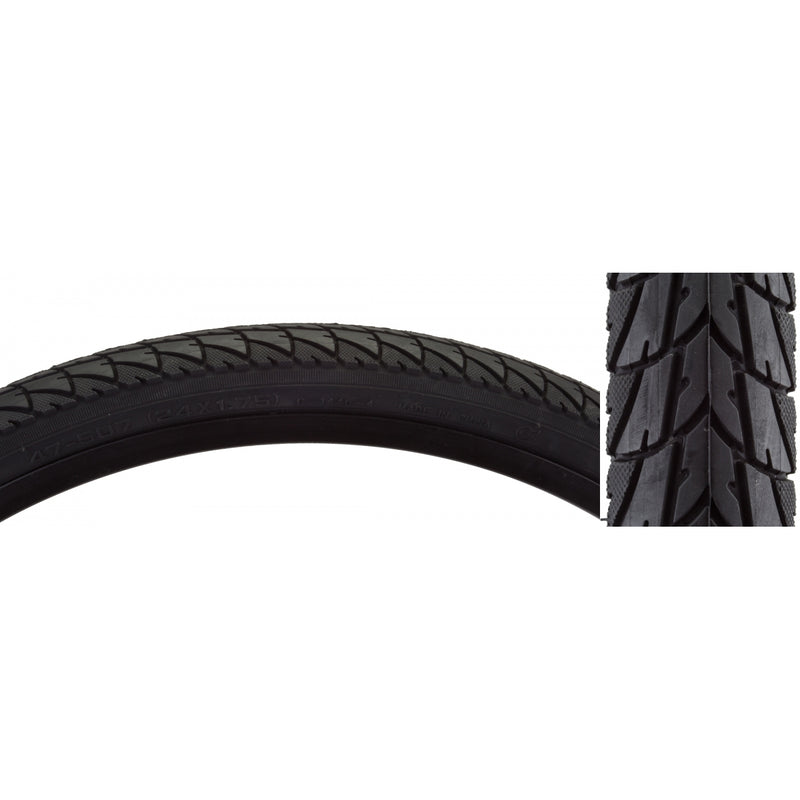 Load image into Gallery viewer, Sunlite Street CST1446 24x1.75 Wire Bicycle Tires Smooth-Riding, Water-Evacuating, Durable Urban Grab-and-Go Set