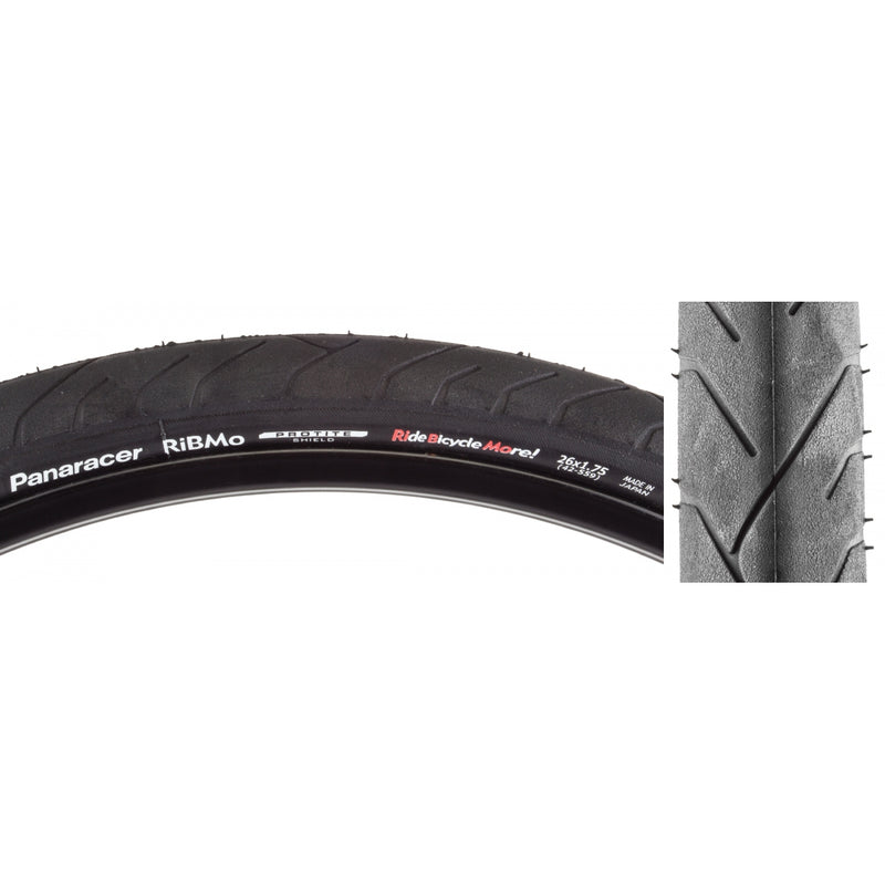 Load image into Gallery viewer, Pack of 2 Panaracer Ribmo 26x1.75 Clincher Fold TPI 75 Black/Black Reflective