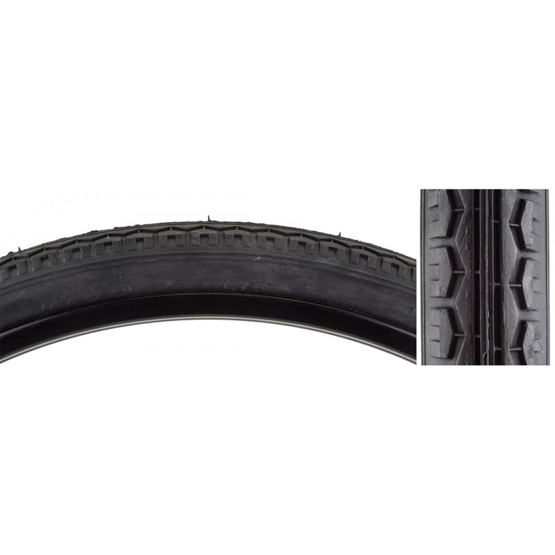 Load image into Gallery viewer, Pack of 2 Sunlite Street 26 x 1.75 Clincher Wire 40 Black/Black Reflective