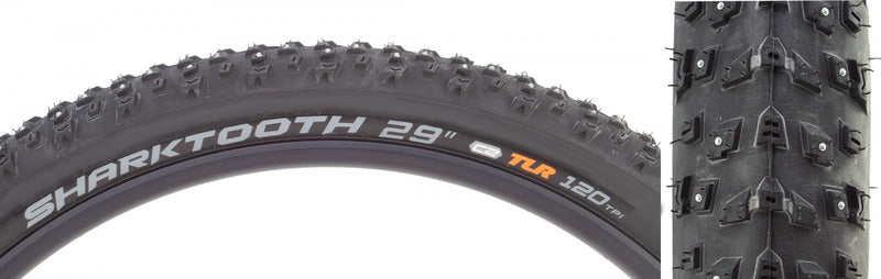 Load image into Gallery viewer, Pack of 2 Arisun Sharktooth 29x2.8 Studded Tubeless TPI 35 Blk/Black Reflective