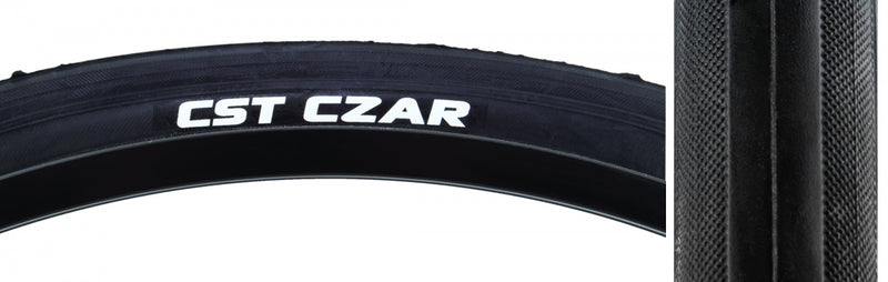 Load image into Gallery viewer, Pack of 2 CST Czar Tire 700 x 25 Clincher Wire Black Dual Compound Road Bike