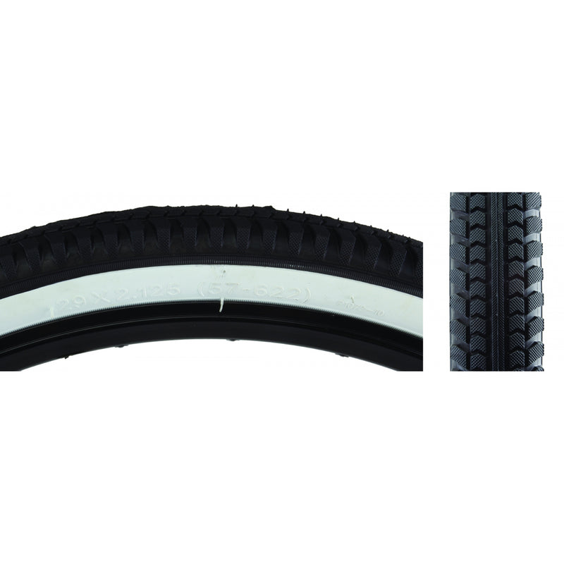 Load image into Gallery viewer, Pack of 2 Sunlite Cruiser Directional 29x2.125 Clincher Wire TPI Black/Wht