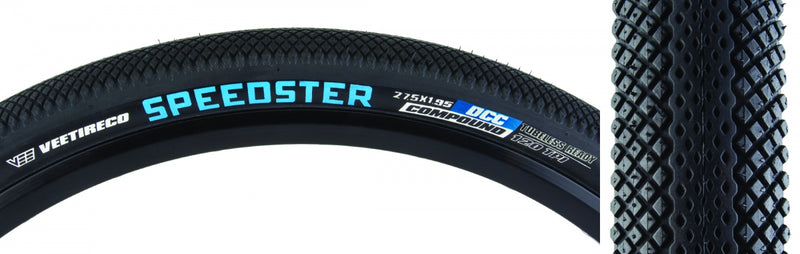 Load image into Gallery viewer, Pack of 2 Vee Tire & Rubber Speedster EBike 27.5x1.95 Tubeless TPI 50 Bk/Blk