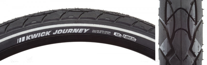 Load image into Gallery viewer, Pack of 2 Kenda Kwick Journey Sport KS 20x1.75 Clincher Wire TPI 60 Black/Black