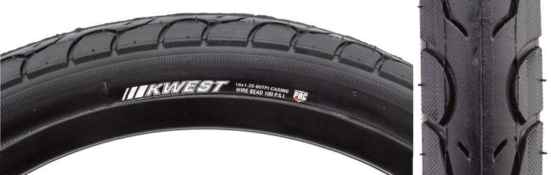 Load image into Gallery viewer, Pack of 2 Kenda Kwest 16x1.25 Clincher Wire TPI 100 Black/Bsk Reflective BMX
