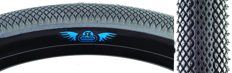 Load image into Gallery viewer, Pack of 2 SE Bikes Speedster 29x2.1 Clincher Wire TPI Gy/Black Reflective BMX