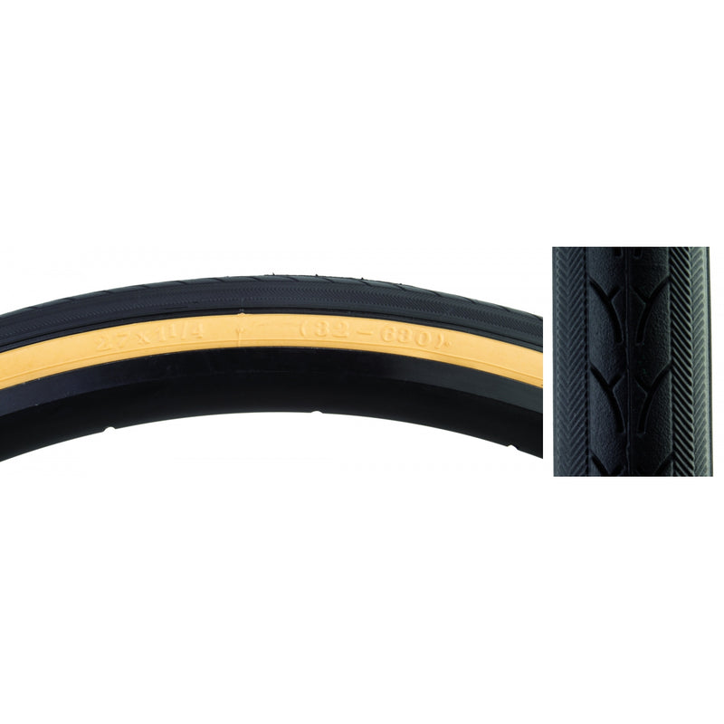 Load image into Gallery viewer, Pack of 2 Sunlite Urban 27x11/4 Clincher Fold TPI 100 Black/Gum Reflective