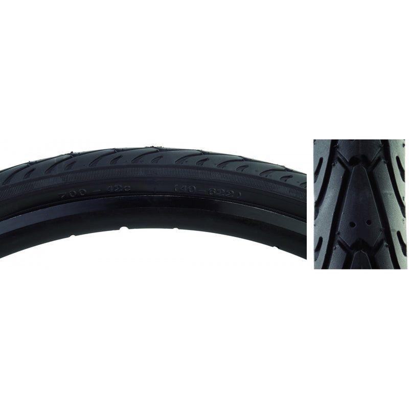 Load image into Gallery viewer, Pack of 2 Sunlite City Slick II 700x42 Fold TPI 85 Black/Black Reflective Road
