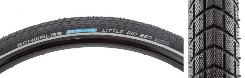 Load image into Gallery viewer, Pack of 2 Schwalbe Little Big Ben 700x38 Clincher Wire TPI 85 Black/Bsk/Ref