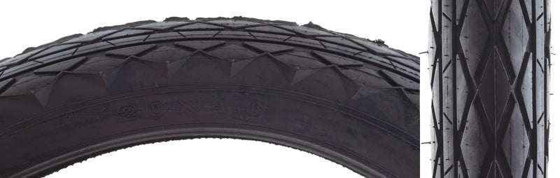 Load image into Gallery viewer, Pack of 2 Sunlite SuperDan 20x4.0 Clincher Wire TPI 20 Black/Black Reflective