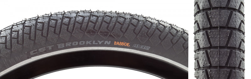 Load image into Gallery viewer, Pack of 2 Cst Premium Pro-Brooklyn 20x2.15 Wire TPI 65 Bk/Blk