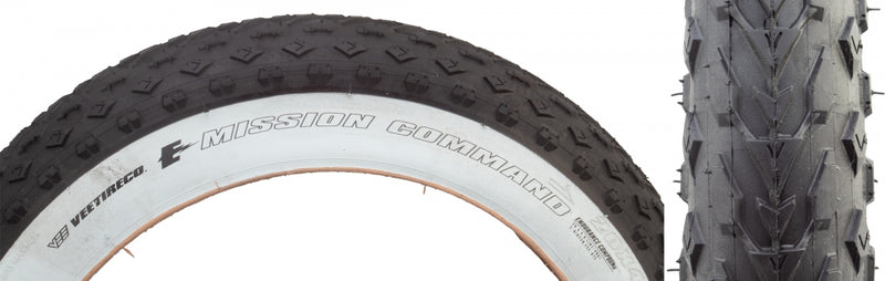 Load image into Gallery viewer, Pack of 2 Vee Tire & Rubber Mission Command 20x4.0 Wire TPI 20 Bk/Wht