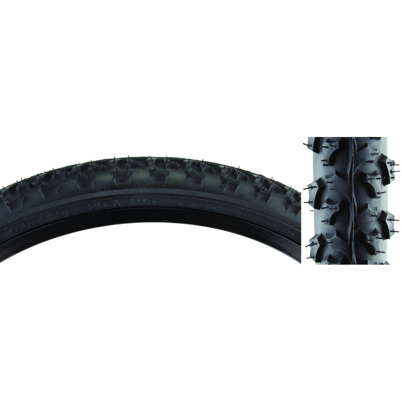 Load image into Gallery viewer, Pack of 2 Sunlite MTB Alpha Bite 26x1.95 Clincher Wire 65 Black/Black Reflective