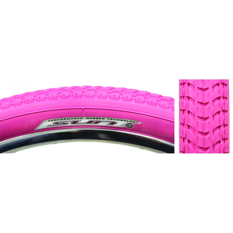 Load image into Gallery viewer, Pack of 2 Sunlite Cruiser 927 26x2.125 Clincher Wire TPI 40 Pk/PnkReflective