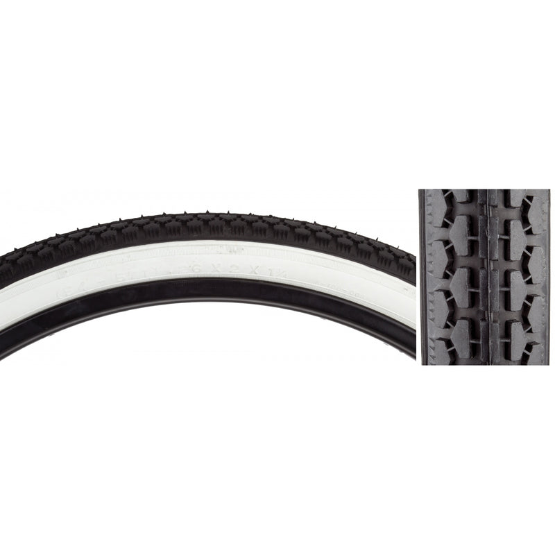 Load image into Gallery viewer, Pack of 2 Sunlite Street S7 Classic 26x2x13/4 S7 Clincher Wire 45 Black/Wht
