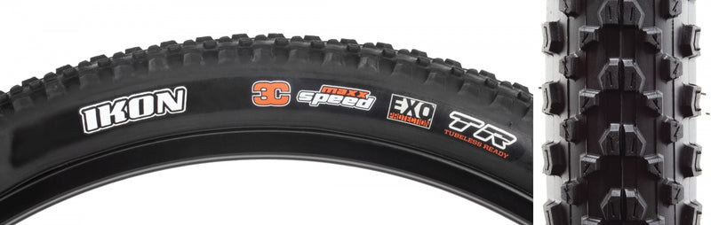 Load image into Gallery viewer, Pack of 2 Maxxis Ikon SPEED/EXO/TR 26x2.2 Tubeless PSI 60 TPI 120 Black/Ref Tire